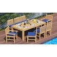 thumbnail image 6 of Grade-A Teak Dining Set: 8 Seater 9 Pc: And 8 Devon Chairs (2 Arm & 6 Armless Chairs) Outdoor Patio WholesaleTeak #51DV1902, 6 of 6