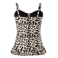 thumbnail image 5 of Mycoco Women's Swim Top Padded Ruffle Hem Shirred Swimwear Tankini Swimsuit Top, 5 of 6