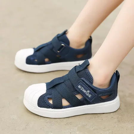

GEDER-SA Toddler Girls Closed Toe Sandals With Hook & Loop Fastener Kids Shoes Summer