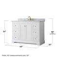 thumbnail image 5 of Wyndham Collection Oval Sink Wood Single Bathroom Vanity in White/Gold, 5 of 5