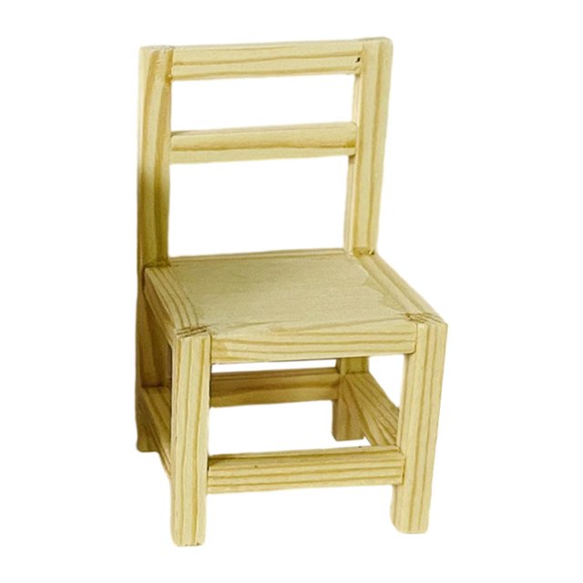 Colección de muebles de madera para casa de muñecas, accesorios decorativos para juguetes de imitación. Silla de 45 x 8 cm