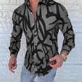 thumbnail image 1 of Camisa de hombre con solapa abstracta, camisa de manga larga con botones, ropa cómoda y suave, diseño de diseñador de moda, informal, transpirable, 1 of 6