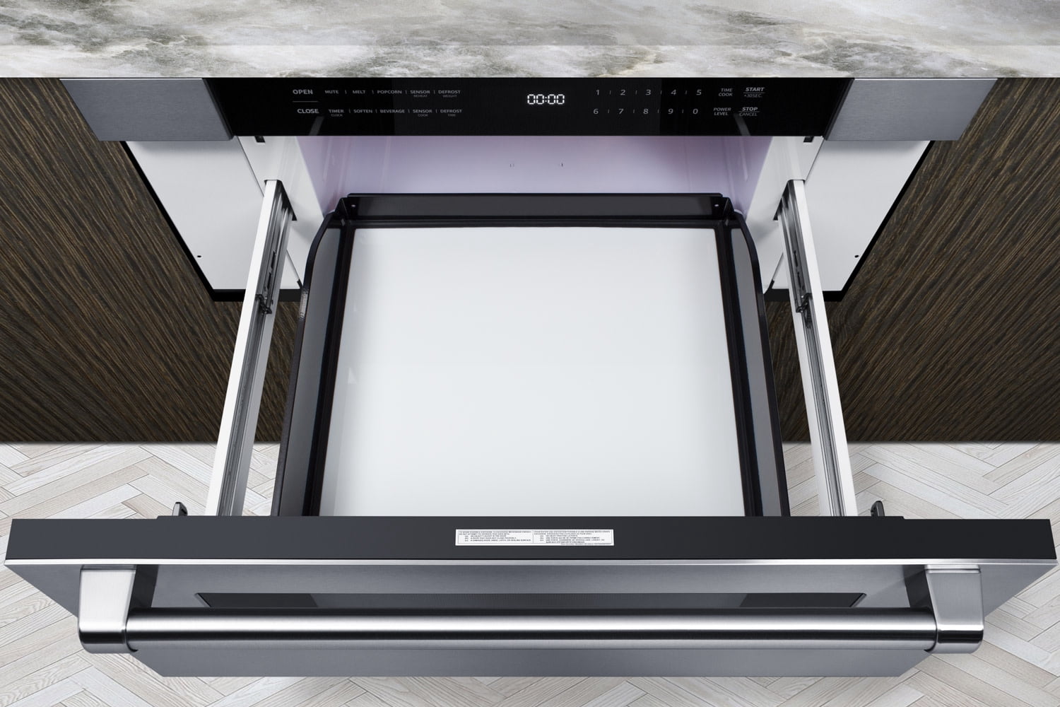 Summit Appliance MDR30SS 30 in. Wide Built-In Drawer Microwave