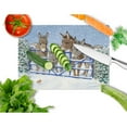 thumbnail image 2 of Caroline's Treasures Donkeys and Robin at the Fence Glass Cutting Board Large, 2 of 2