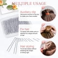 thumbnail image 3 of 50Pcs U Shaped Hair Pins,2.4inch Bun Hair Pins for Women with Storage Box，Women Lady Girls Bobby Pins French Hair Styling Pins Hair Accessories, 3 of 8