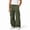 Z17-Army Green, variant on Mens Travel Pants Quick Dry Wrinkle Free Classic Stretchy Cropped Pants Elastic Waist Baggy Pants for All Seasons