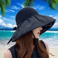 thumbnail image 5 of Sombreros de malla para el sol para mujer, ligeros, plegables, para playa, con ala ancha, sombrero de pescador, 5 of 5