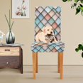 thumbnail image 4 of Yayeee 4 Pack Dining Chair Covers Stretch Parson Chairs Slipcovers Seat Protector, Colorful Art Pattern, 4 of 6