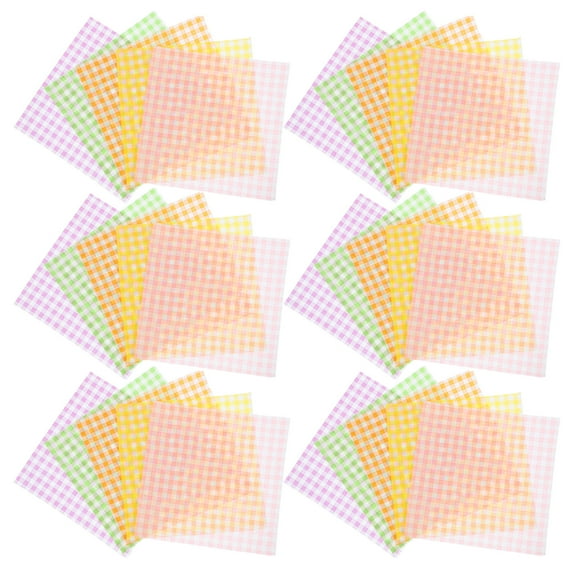 DRAFIDEEP 100Pcs Sandwich Wrapping Paper Food Grade Paper Sheets Assorted Color Non Stick For Home Users