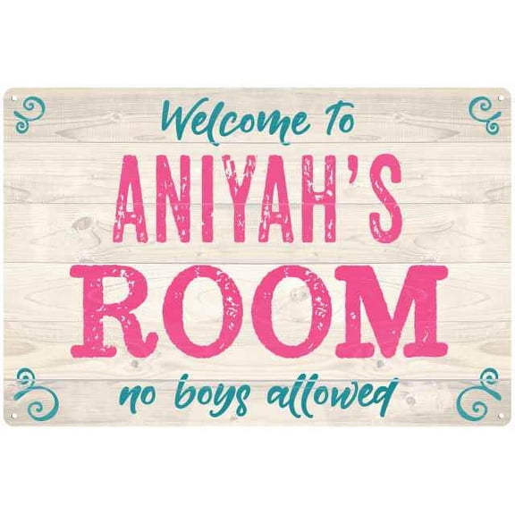 ANIYAH'S Room Kids Bedroom Sign Gift 8x12 Metal Sign 108120089291