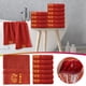 thumbnail image 1 of Toalla de algodón | Bordado de terciopelo suave | Color Rojo | Más grueso, respetuoso con la piel, transpirable, no se desvanece | Puntadas finas | Multiusos: Cama, Sofá, Oficina, Viajes, Coche | 1, 1 of 9