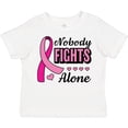 thumbnail image 3 of Inktastic Breast Cancer Awareness Nobody Fights Alone Pink Ribbon Boys or Girls Toddler T-Shirt, 3 of 5