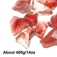 thumbnail image 3 of Uxcell Fire Glass for Fire Pit, 1.18"-1.97" High Luster Reflective Glass Rocks, Pink, 3 of 5