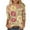 Multicolor, variant on Hueook Shirts for Women Thermal Shirts for Women Women Fashion Casual Printed Round Neck Three Quarter Sleeve T-shirt Loose Multicolor 4X