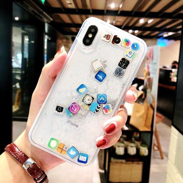 Funda de silicona líquida para móvil, carcasa de arena movediza para iPhone 11, 12 mini Pro, X, XR, Xs Max, 7, 8, 6, 6s Plus, SE Fivean unisex