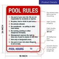thumbnail image 3 of Pool Rules Sign, Red Pool Sign,, 3 of 8