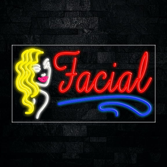Facial-LED Neon Sign 33"L x 18"H #31699