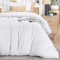 thumbnail image 3 of Juego de funda de edredón Utopia Bedding, tamaño doble, 2 piezas, color blanco, 3 of 7