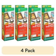 (4 pack) Duck Brand Dark Gray Foam Double Draft Door Seal, 2 Pack