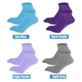 thumbnail image 2 of 4 Pairs Full Finger Toe Socks Men Women Non Slip Sticky Five Finger Socks for Sport Exercise Yoga Daily Fit Sky Blue, 2 of 7