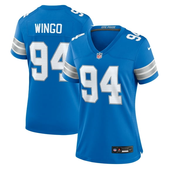 Women's Nike Mekhi Wingo Blue Detroit Lions Team Game Jersey