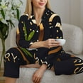 thumbnail image 6 of Fotbe 2025 And Merry Christmas Pattern Long Sleeve Pajama Set for Women,Sleepwear Set,2-piece Loungewear Set,Soft PJs Comfy Nightwear with Pockets -XX-Large, 6 of 7