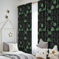 thumbnail image 5 of Black Dinosaurs Neon Pattern Insulated Teens Curtains Set Of 2, Bedroom Essentials, Toddler Room Decor 52"x84", 5 of 5