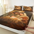 thumbnail image 3 of jejeloiu Christmas Theme Queen Sheet Set,Birth Of Jesus,Vintage Religion,4-Piece Super Cozy, 3 of 7
