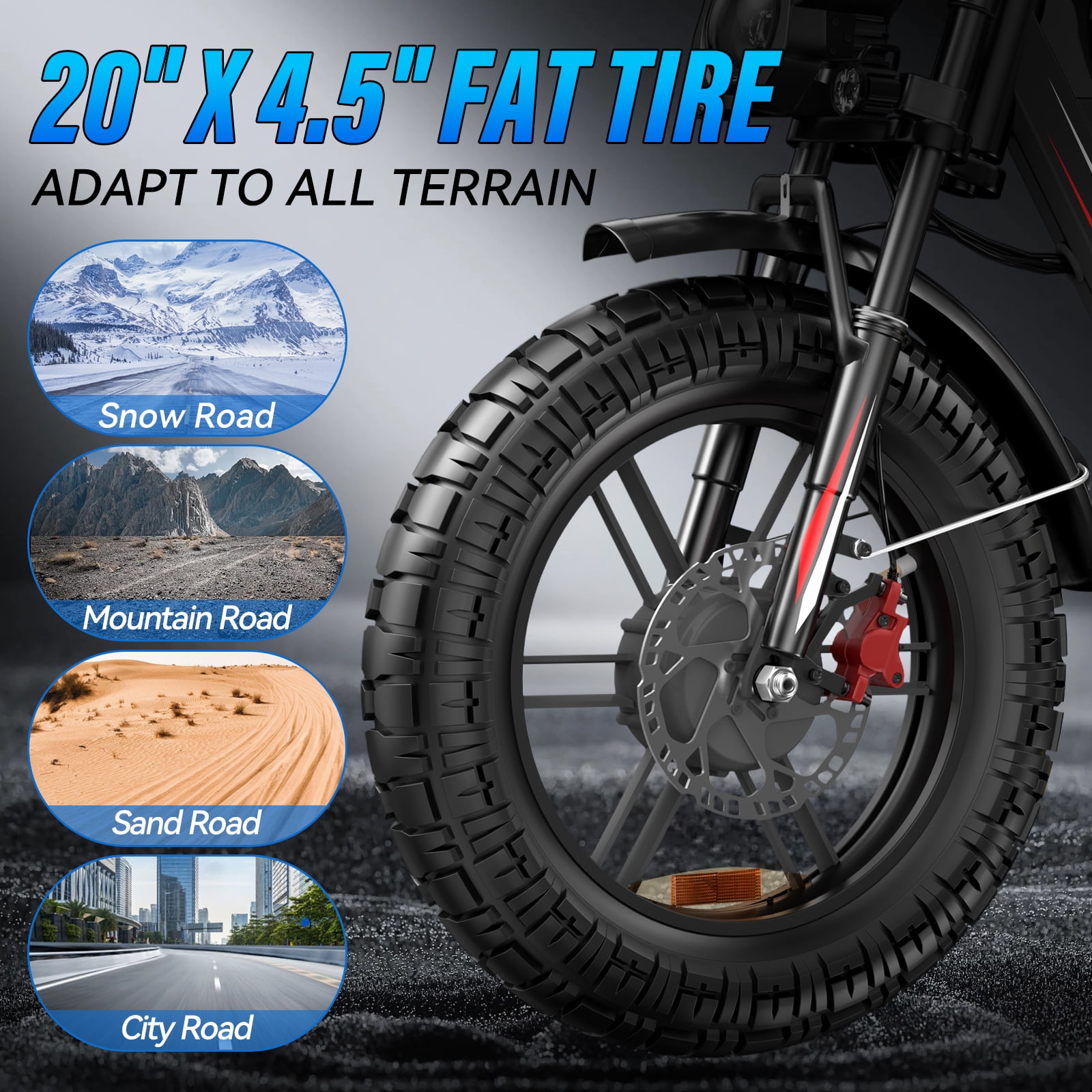 Electric Bike for Adults,3000w Motor,Max Speed 34Mph,48V 25AH, Dual Suspension with All-Terrain 20" Fat Tire Dirt Bike, Electric Mountain Bike UL2849