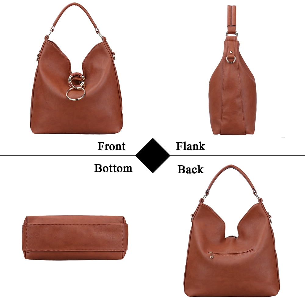 Vintage Hobo Bag Retro Large Capacity Women's Fashion Handbag Shoulder Bag & Tote Purse Brown