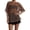 Coffee, variant on Women's Oversized Sequin Knit T-Shirt Semi Sheer Short Sleeve Glitter Tee Tops Sparkly Crochet Cover up Beachwear White L