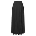thumbnail image 5 of Fsqjgq Skirts for Women Long Skirts for Women Black Plus Maxi Skirt ELegant Cotton Midi Skirt Womens Fashion Casual High Waist Fold A Dress Soild Vintage Loose Beach Wrap Maxi Long Skirt M, 5 of 5