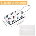 thumbnail image 5 of Square PU Leather 2 Pack Travel Tag - Bag Tag - Suitcase Tag with Privacy Cover and Stainless Steel Ring - Suitable for Travel, Backpack, and Handbag Ring and Diamonds, 5 of 7