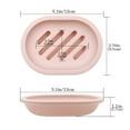 thumbnail image 2 of Syenll 2 Pack Soap Dish with Drain, Double Layer Plastic Draining Soap Holder for Bathroom Shower Kitchen (Pink), 2 of 8