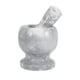 thumbnail image 3 of Hermoso Mortero De Mármol Pulido Blanco Y Gris Veteado Para Especias Con Hierbas Para Especias, Juego De Triturador De Pastillas Para Ajo, Especias, Piedra, Cocina, Hogar, Interior Cateissary HA015859-00, 3 of 6