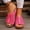 Pink, variant on Fnooota Womens Slide Sandals , Party Summer Slip On Open Toe Wedge Slides Brown Size 8