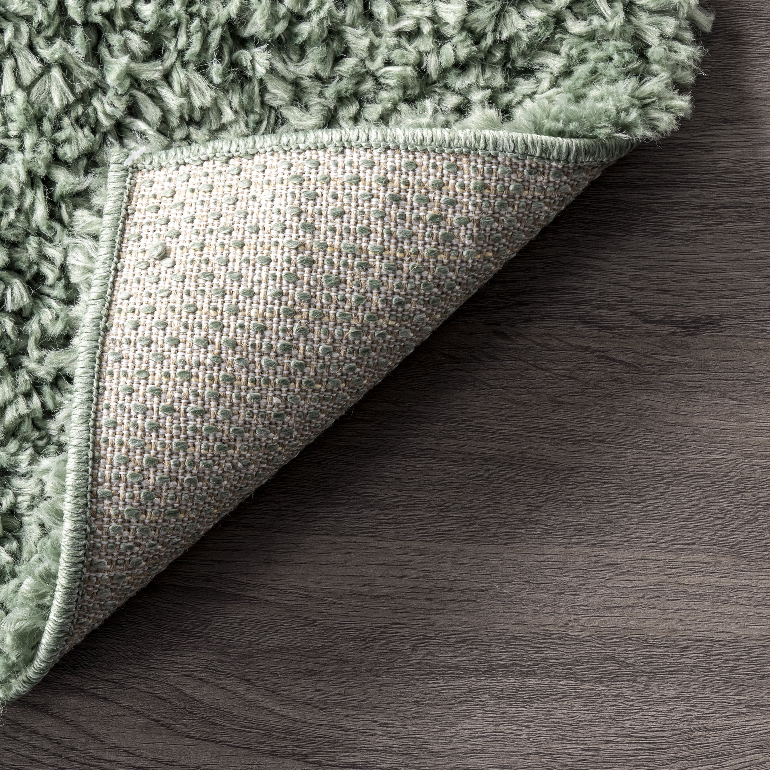 nuLOOM Kara Solid Shag Green 7' 10" x 10' 10" Casual Area Rug