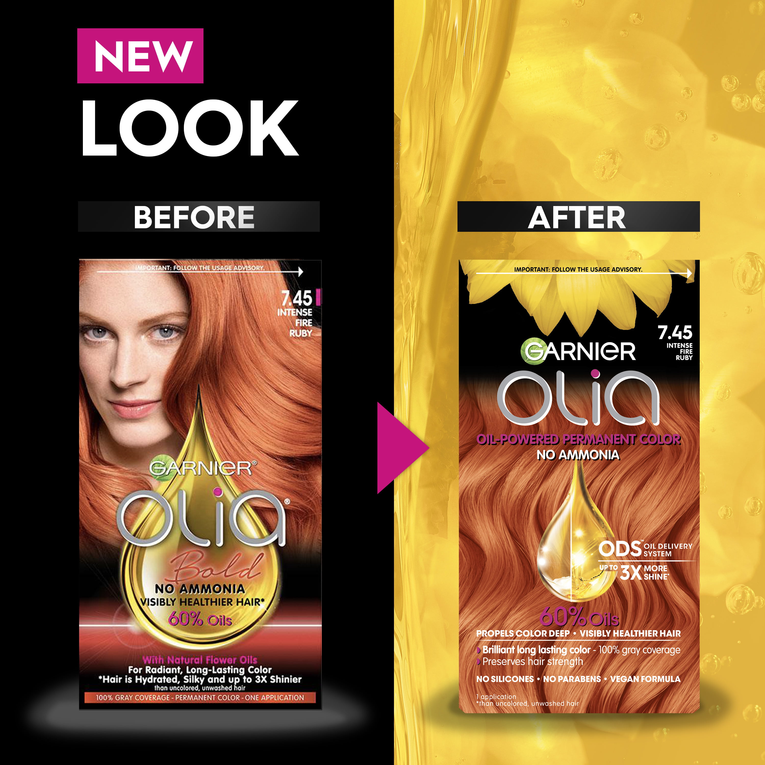 Garnier Olia Oil Powered Ammonia Free Permanent Hair Color,  Dark Rose  Quartz, 1 kit 