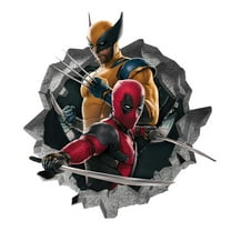 Deadpool & Wolverine Theme 3D Wall Decals, Bedroom、Living Room、and Study Wall Background Window Decoration Stickers.