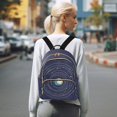 thumbnail image 7 of FORMRS Mini Backpack Purse for Women Travel Daypack Casual Shoulder Bag, Beige Cat Planet, 7 of 7
