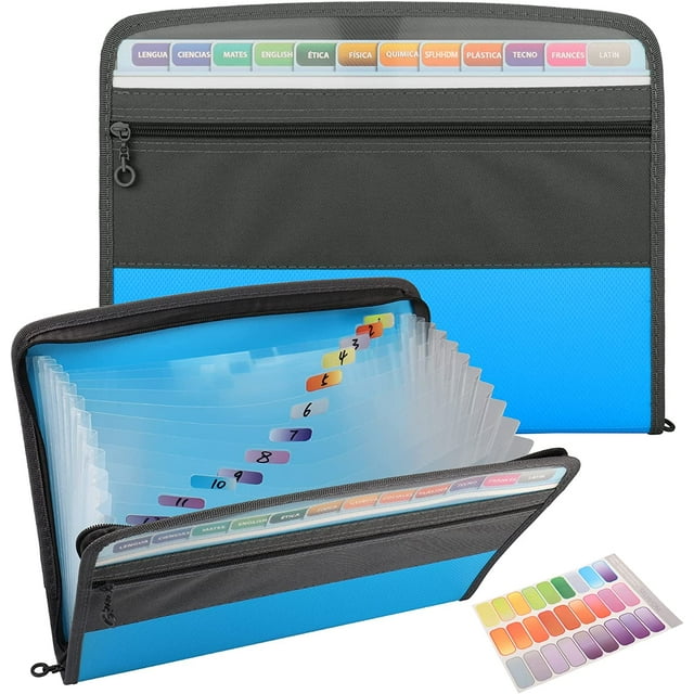 13 Pocket Expanding File Folder, Accordion File Folder Expanding Zip