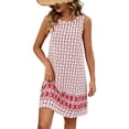 thumbnail image 2 of Summer Dresses for Women Crewneck Sleeveless Casual Loose Mini Sundress Flowy Vacation Casual Dress, 2 of 5