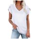 thumbnail image 2 of Pntutb Mujeres Moda Verano Casual Cuello en V Camiseta Blusa de manga corta tops Pntutb Pntutb-2303, 2 of 7