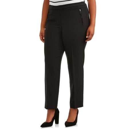 Zac & Rachel Women's Plus Size Slim Leg Pants