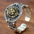 thumbnail image 2 of Men's Ring Carved Lion King Head Wider Ring's Open R4X8 Fine E3L8 Rings Jewelry L6T4, 2 of 9