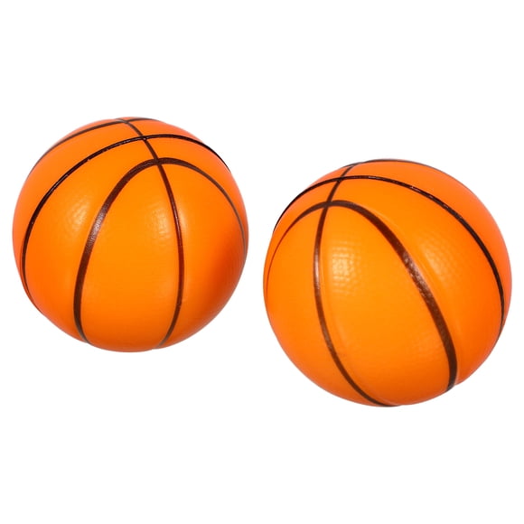 FUTUREORYY 2Pcs Orange Basketball Shape Cake Toppers for Cake Decoration and Birthday Party Supplies