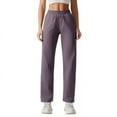 thumbnail image 2 of Aloohaidyvio Womens Fleece Sweatpants Fall Baggy Athletic Straight Leg Pants with Pockets, 2 of 5