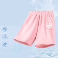 thumbnail image 6 of Girls Summer Casual Shorts Elastic Waist Cartoon Heart Rabbit Floral Print Bermuda Shorts Soft Knit Lightweight Kids Sports Shorts(Pink1,3-4 Years), 6 of 6