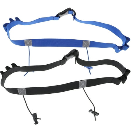 

HOMEMAXS 2PCS Triathlon Race Number Belt Reflective Design Race Belt Fixing Band