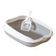 thumbnail image 5 of Caja de arena para gatos, inodoro, caja de arena fácil de limpiar, contenedor, arena duradera para mascotas Gris S 42x29x14cm, 5 of 9